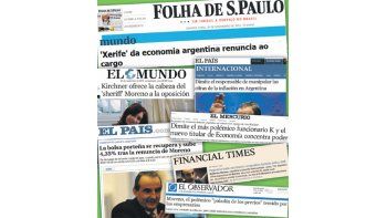 Moreno, el “sheriff” de la economía para prensa internacional