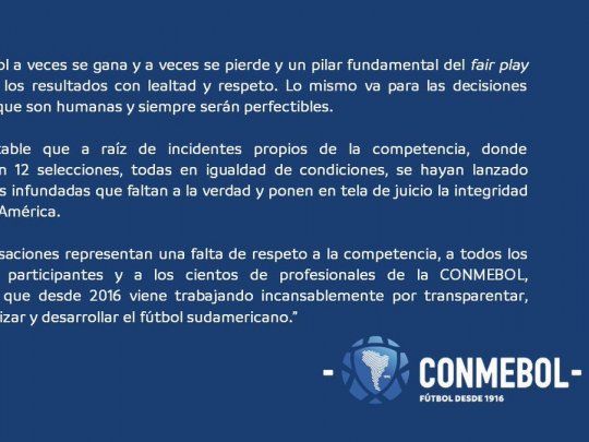 Informe Conmebol