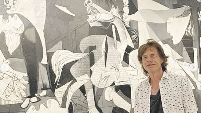 jagger. Una foto con el Guernica, algo vedado al resto de los mortales.