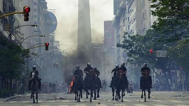 Fuerte represión policial en la marcha de jubilados del miércoles pasado.