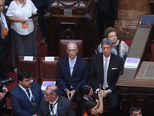 Horacio Rosatti y Carlos Rosenkrantz, los dos únicos jueces que fueron a oír el discurso de Alberto Fernández.