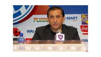 El entrenador de San Lorenzo, Ramón Díaz.