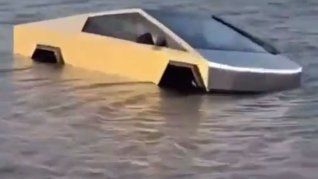 EEUU: sumergió su Tesla Cybertruck en un lago de Texas para probar el modo acuático y fue detenido por la policía