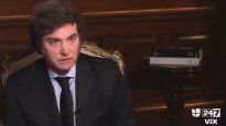 Javier Milei recibió a Univisión en Casa Riosada.