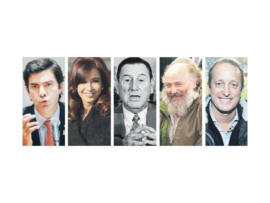 Juan M. Urtubey, Cristina de Kirchner, Juan D. Perón, Emilio Pérsico y Martín Insaurralde