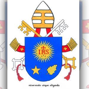Francisco usará su escudo de obispo pero con lema: lo miró con misericordia y lo eligió