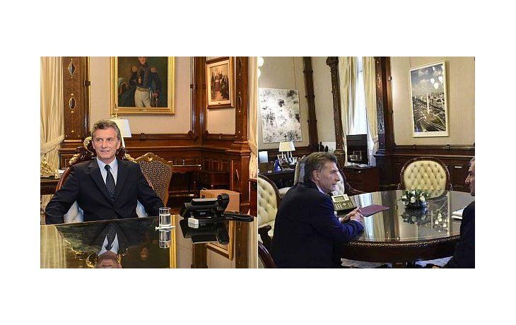 Macri cambió los cuadros del despacho presidencial