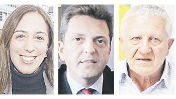 María Eugenia Vidal, Sergio Massa y Jorge Sarghini