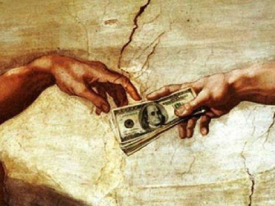 Ese&nbsp;Dios&nbsp;Dinero, venerado por todos, somete a la mayor parte de la humanidad, que vive con menos de 10 dólares por día.
