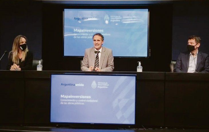 Anuncio. Gabriel Katopodis compartió escenario con Malena Galmarini para el lanzamiento del programa.