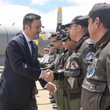 Luis Petri encabezó un acto tras la compra de dos P-3C Orion. Luis Petri encabezó un acto tras la compra de dos P-3C Orion.