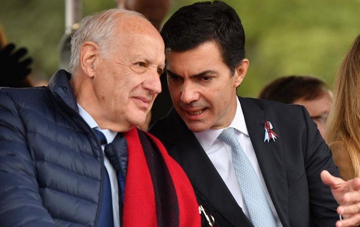 Los candidatos de Consenso 2030 Roberto Lavagna y Juan Manuel Urtubey.