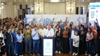 Osvaldo Jaldo durante la conferencia de prensa en la Casa de Gobierno.&nbsp;