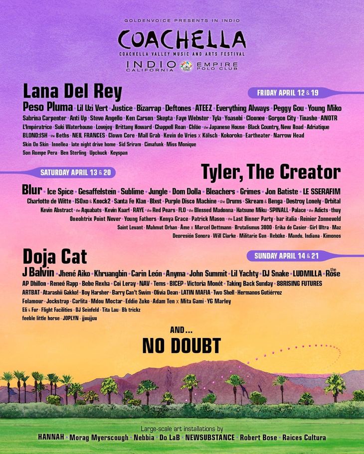 Coachella released its lineup for the 2024 edition Coachella released its lineup for the 2024 edition