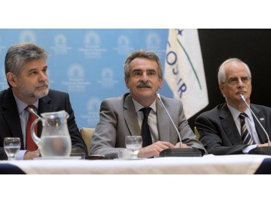 Daniel Filmus, Agustín Rossi y Jorge Taiana.