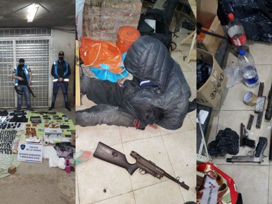 LaPolicía de la Ciudad detuvo al capo narco de 28 años y secuestró un arsenal,incluido un fusil de uso militar, además de drogas