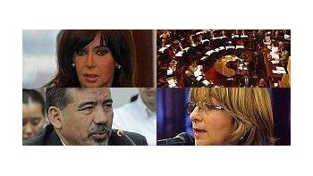 Cristina de Kirchner, el Congreso nacional, el juez Alfonso y la Procuradora Gils Carbó. La aplicación de la Ley de Medios derivó en un largo camino judicial.