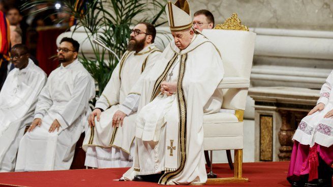 El Papa Francisco en la ceremonia de canonización de Mama Antula.