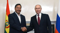 Luis Arce con Vladimir Putin.