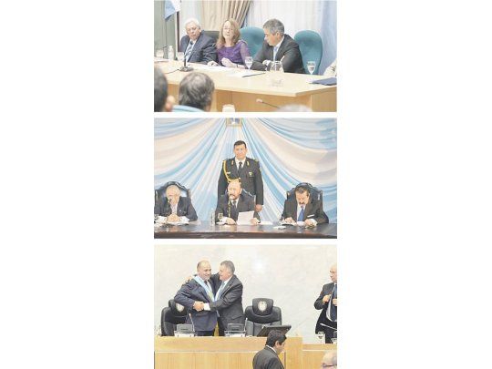 Alicia Kirchner, Gildo Insfrán y Juan Manzur, durante la apertura ayer de sesiones ordinarias en Santa Cruz, Formosa y Tucumán, respectivamente. En el concierto de las 11 provincias, hubo reclamos a Nación.