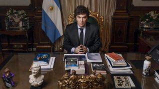 Javier Milei en su despacho presidencial.&nbsp;