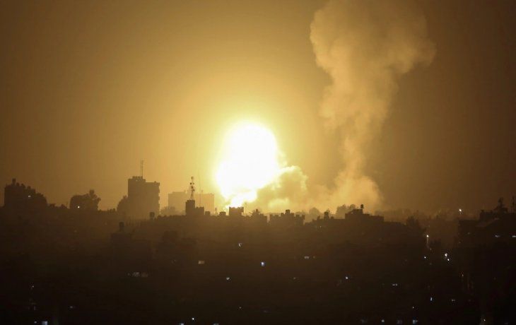 Bombardeo israelí en Gaza.