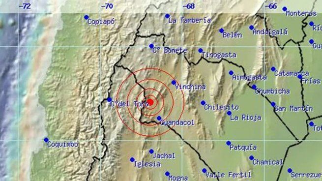 Un fuerte sismo con centro en La Rioja sacudió a varias provincias. 