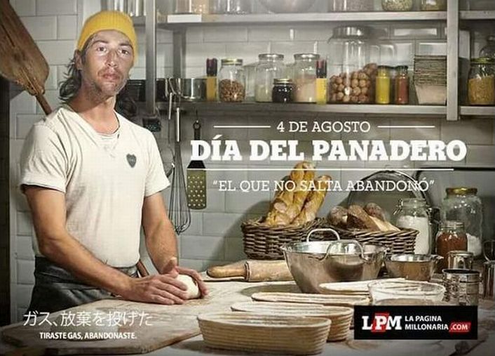 Los hinchas de River se burlan de Boca en el Día del Panadero.