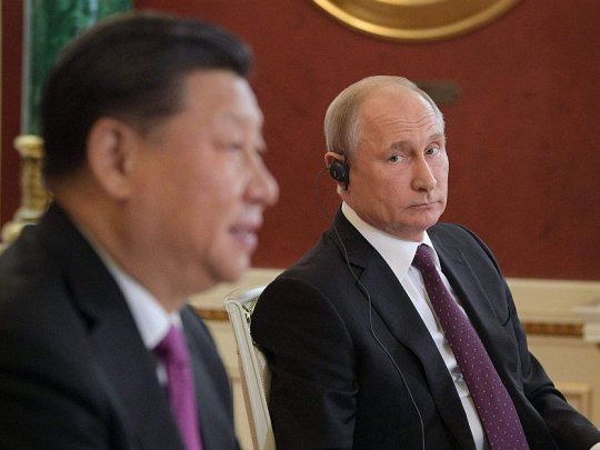 Los presidentes de China, Xi Jinping, y de Rusia, Vladímir Putin.