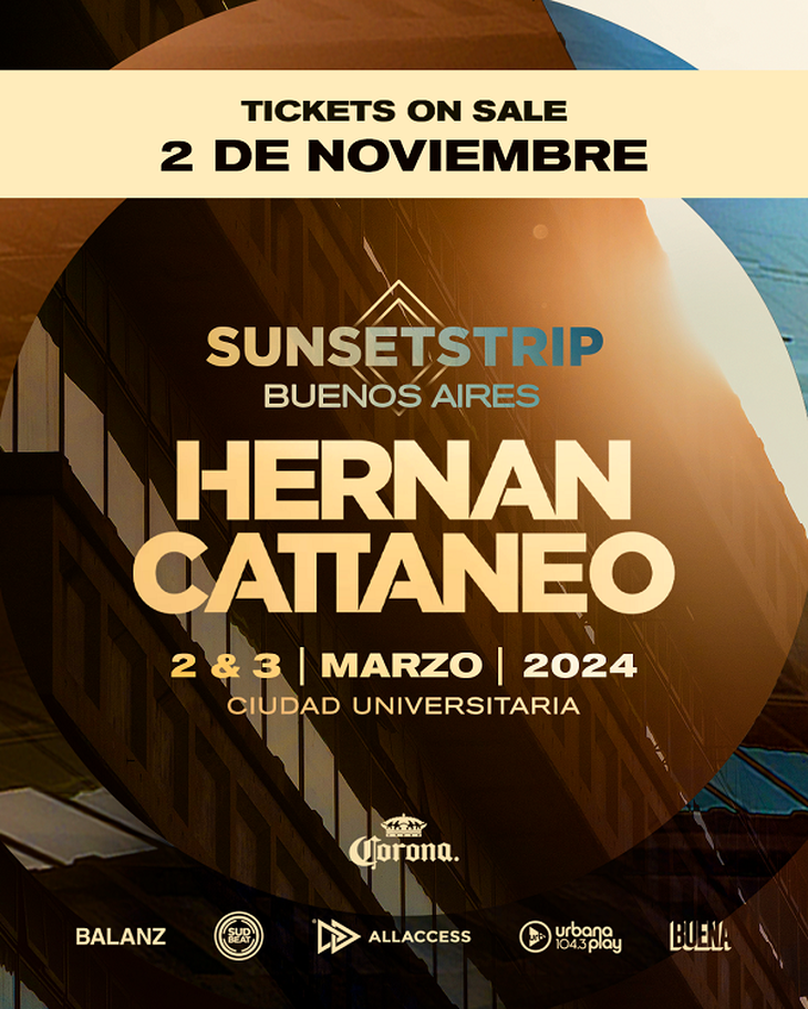 Hernán Cattáneo confirmed the 2024 edition of Sunsetstrip: how and where to get tickets