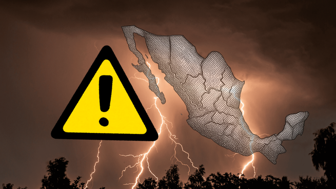 Alerta por tormentas en todo México las próximas 72 horas.