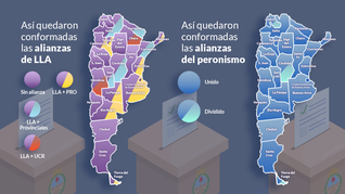 El mapa de alienzas rumbo a las legislativas de octubre. 
