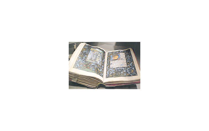 El libro de oraciones del Siglo XVI «The Carpetin hours», que está a la venta en la exclusiva feria TEFAF de Maastricht, Holanda, por el precio récord de 7 millones de euros.