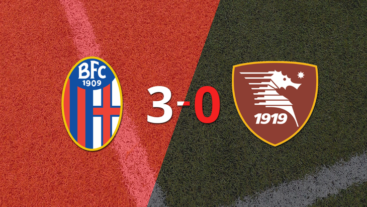 Bologna liquidó con una goleada a Salernitana por 3 a 0