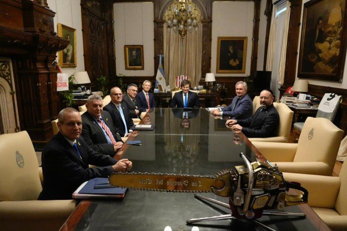 Javier Milei recibió al ministro de Relaciones Exteriores de Israel, Gideon Sa’ar.