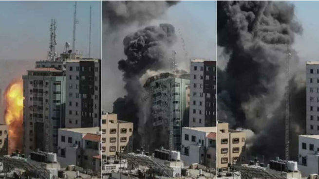 Israel destruye por completo edificio en la Franja de Gaza.&nbsp;