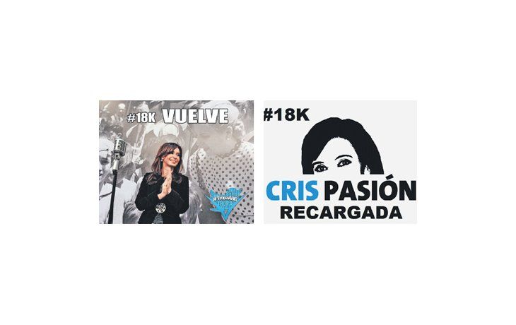 En las redes sociales, la militancia K viralizó el hashtag #18K para identificar la fecha de regreso de Cristina de Kirchner a la presidencia luego de un mes y medio de reposo, y de una dolencia que forzó a una operación.