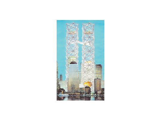 Diseño para el Ground Zero de Manhattan de Rafael Viñoly, uno de los arquitectos argentinos que triunfan en el exterior y que participarán de la XIII Bienal de Arquitectura de Buenos Aires en octubre.