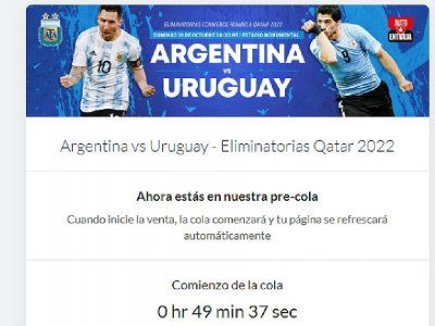 Salen a la venta las entradas para Argentina y Uruguay