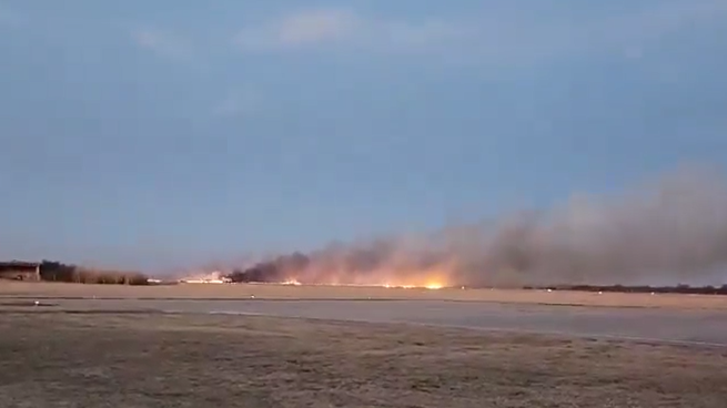 Se estrelló un avión de la Fuerza Aérea en San Luis.