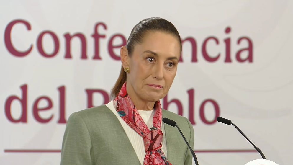 Claudia Sheinbaum en la Mañanera del Pueblo.