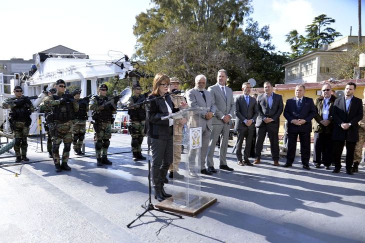 "Son 3.400 km de hidrovía que debemos proteger con tecnología, inteligencia y presencia territorial”, afirmó Patricia Bullrich. "Son 3.400 km de hidrovía que debemos proteger con tecnología, inteligencia y presencia territorial”, afirmó Patricia Bullrich.