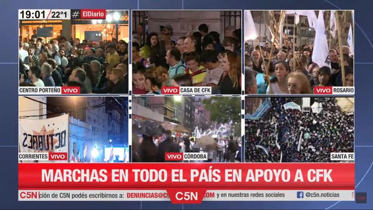 Las movilizaciones tienen lugar en gran parte del país. 