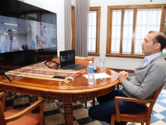 Videoconferenciad de Omar Gutiérrez y Matías Lammens.