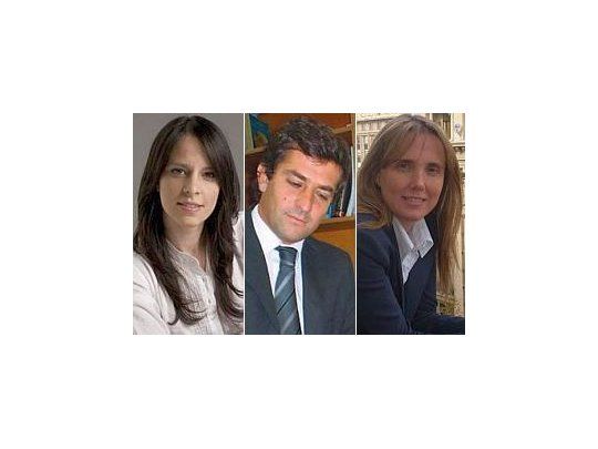 Soledad Martínez, Christian Gribaudo y Gladys González