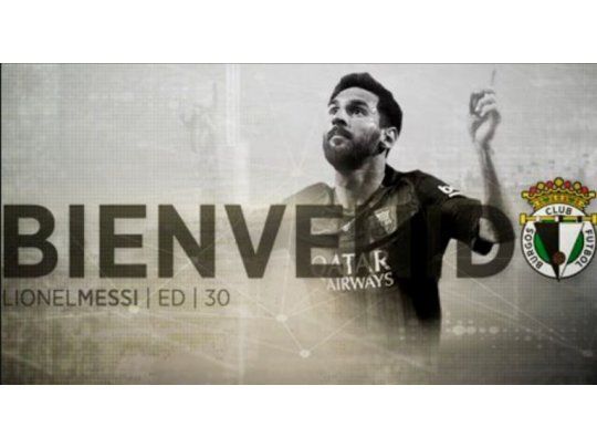 Burgos anunció en su Twitter la contratación de Messi.