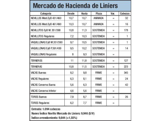 Escaso ingreso de animales a Liniers