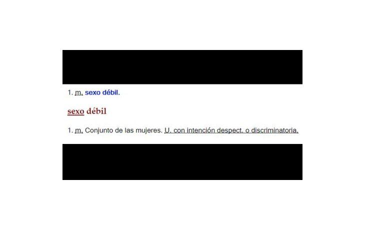 La RAE determinó que la frase sexo débil es despectiva