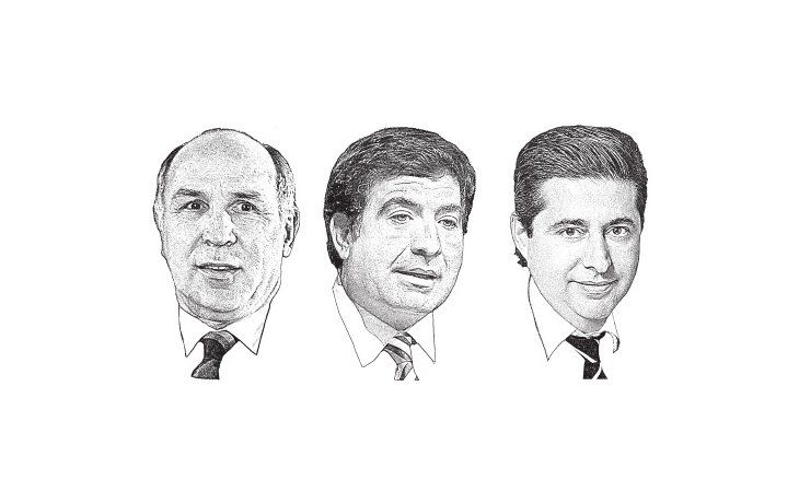 Ricardo Lorenzetti, Ricardo Echegaray y Daniel Angelici