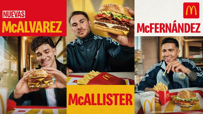 La McAllister, La McÁlvarez y la McFernández, las nuevas propuestas de McDonalds&nbsp; para el Mundial 2026.